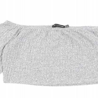 PRETTYLITTLETHING Womens Grey  Knit Pullover Jumper Size 12