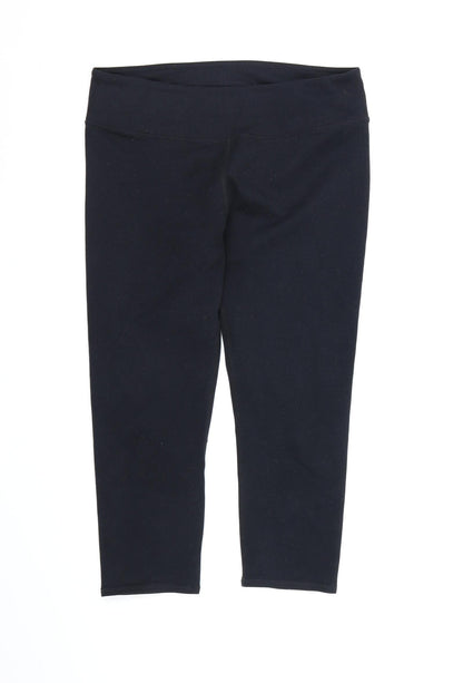 Preworn Womens Black   Cropped Leggings  L19 in
