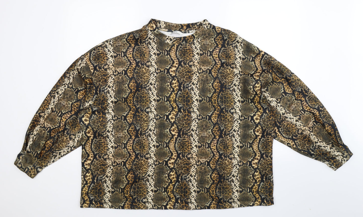 George Womens Multicoloured Animal Print  Pullover Sweatshirt Size XL