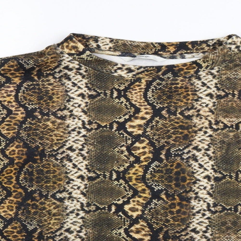 George Womens Multicoloured Animal Print  Pullover Sweatshirt Size XL