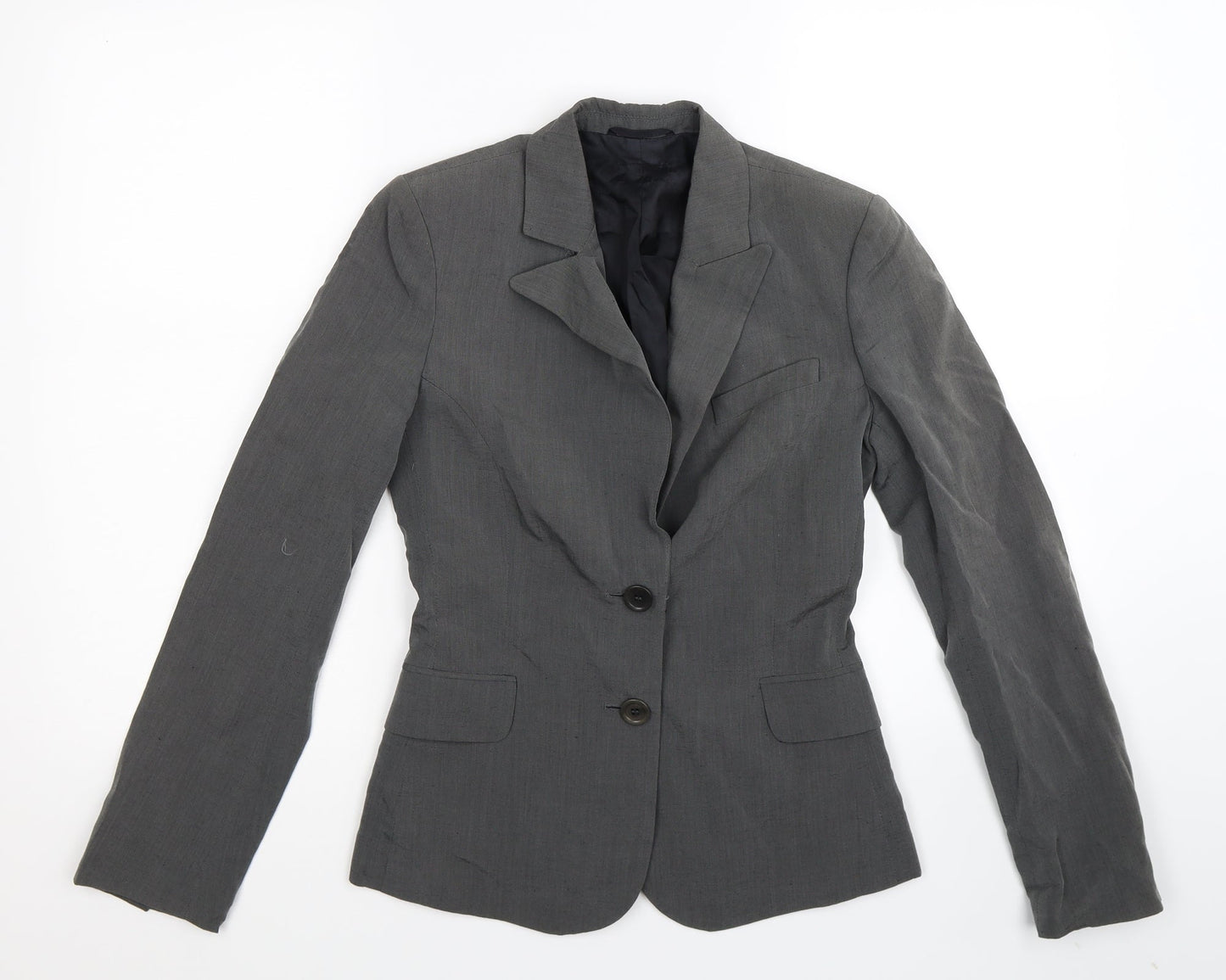 Womens UK Size 10 Preworn Regular Grey Suit Jacket