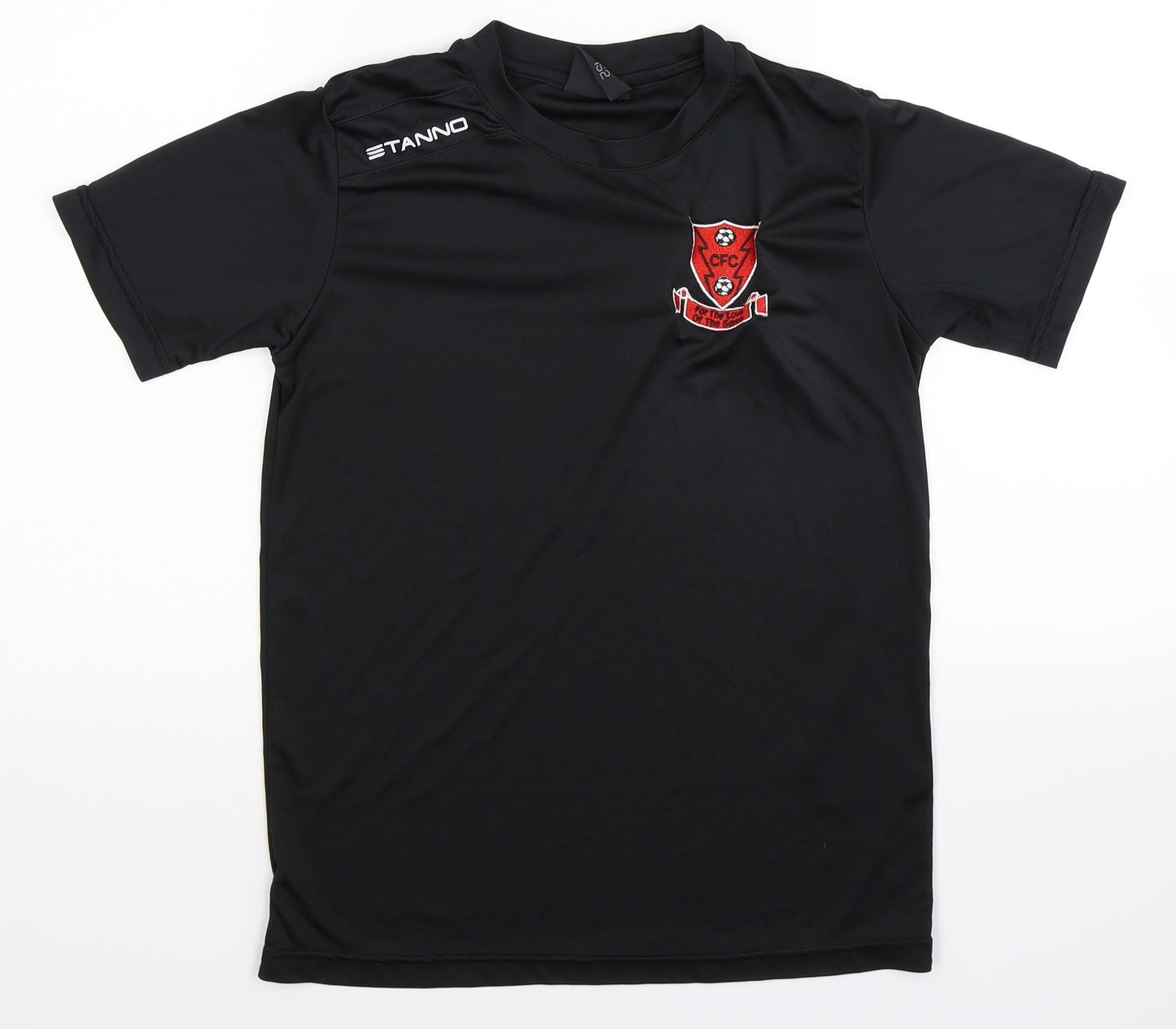 Stanno Boys Black   Jersey T-Shirt Size 12 Years