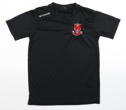 Stanno Boys Black   Jersey T-Shirt Size 12 Years