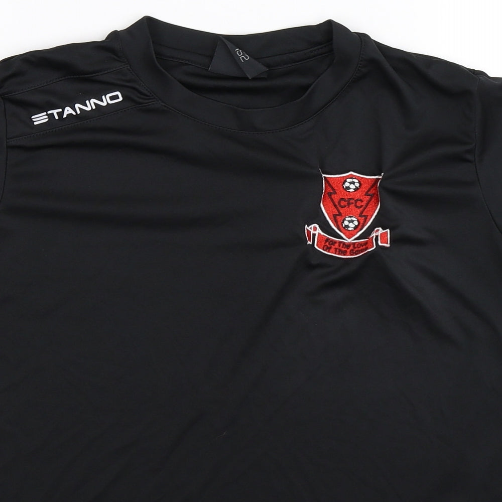 Stanno Boys Black   Jersey T-Shirt Size 12 Years