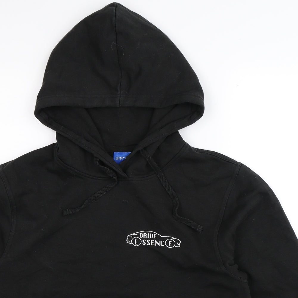 Uneek Mens Black   Pullover Hoodie Size S