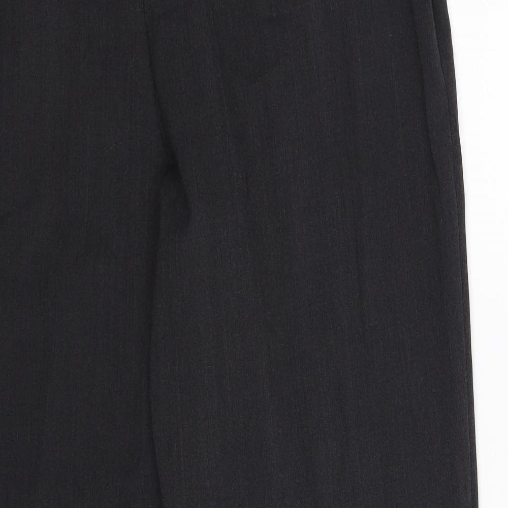 Womens UK Size 32 in Artigiano Regular Fit Dress Pants Black Trousers