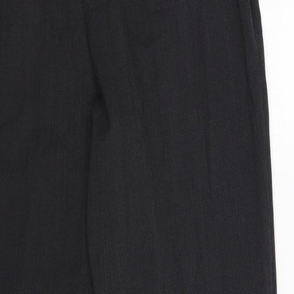 Womens UK Size 32 in Artigiano Regular Fit Dress Pants Black Trousers