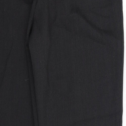 Womens UK Size 32 in Artigiano Regular Fit Dress Pants Black Trousers