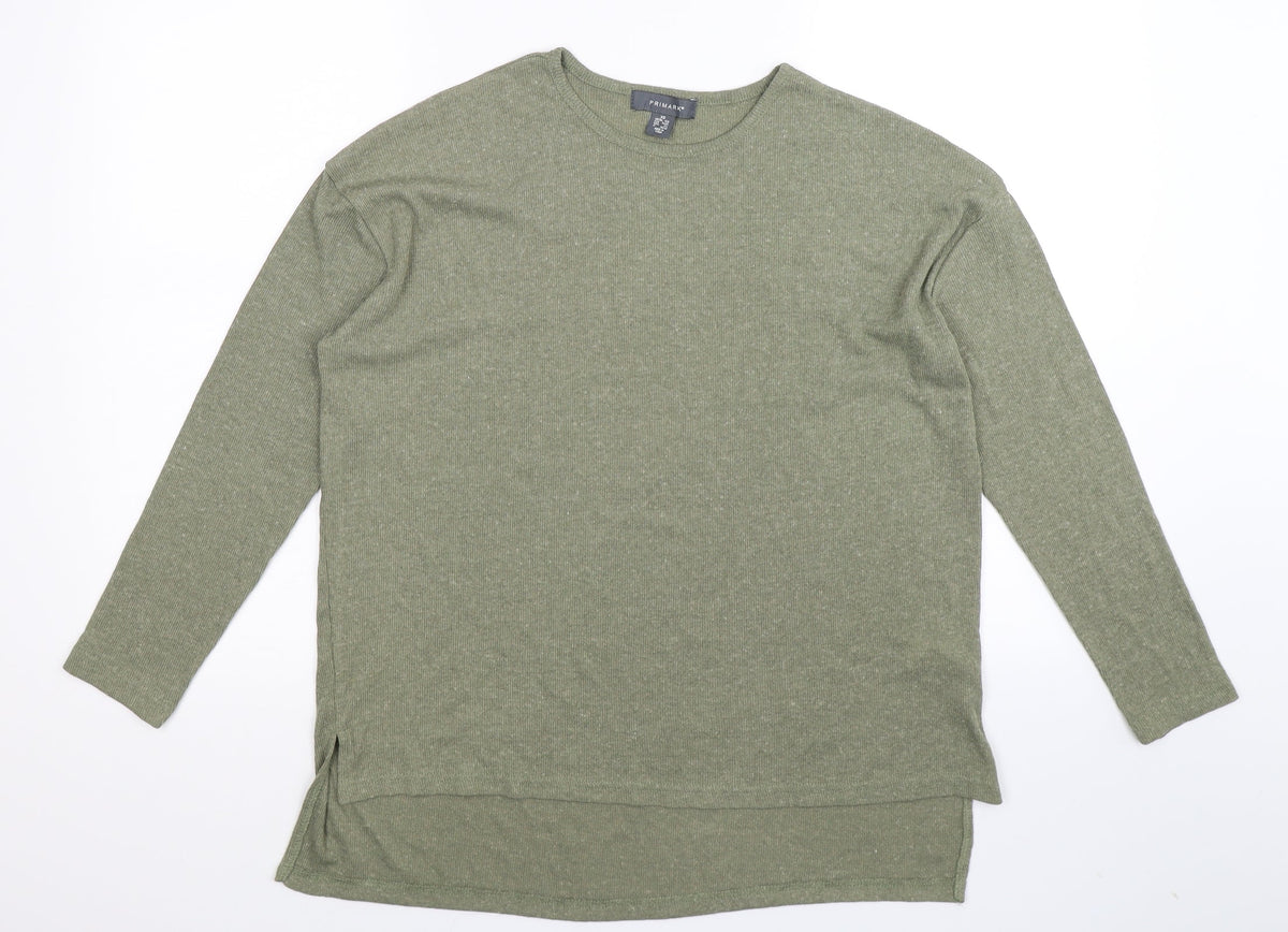 Primark Womens Green  Knit Pullover Jumper Size 8  - Oversized