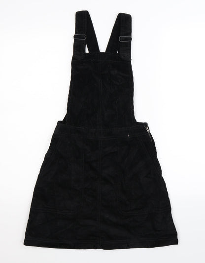 BDG Womens Black  Corduroy Pinafore/Dungaree Dress  Size 2XS
