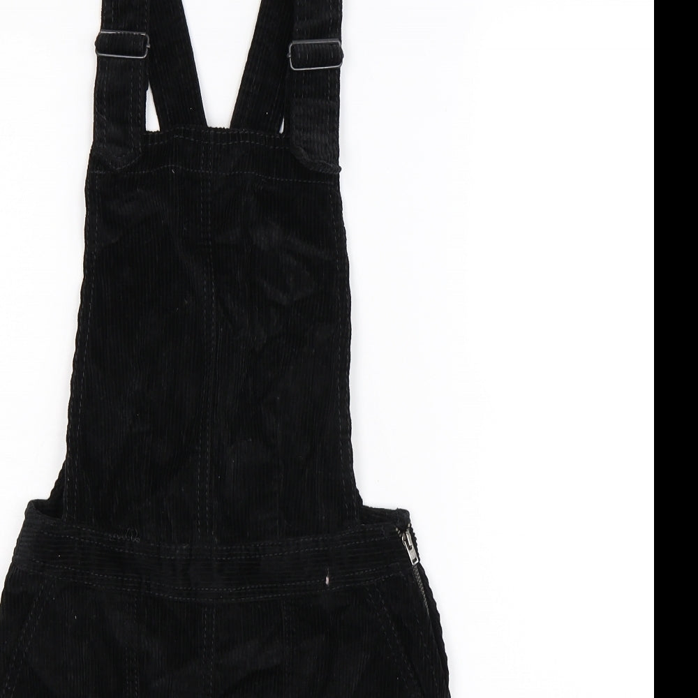 BDG Womens Black  Corduroy Pinafore/Dungaree Dress  Size 2XS