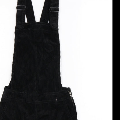 BDG Womens Black  Corduroy Pinafore/Dungaree Dress  Size 2XS