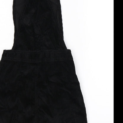 BDG Womens Black  Corduroy Pinafore/Dungaree Dress  Size 2XS