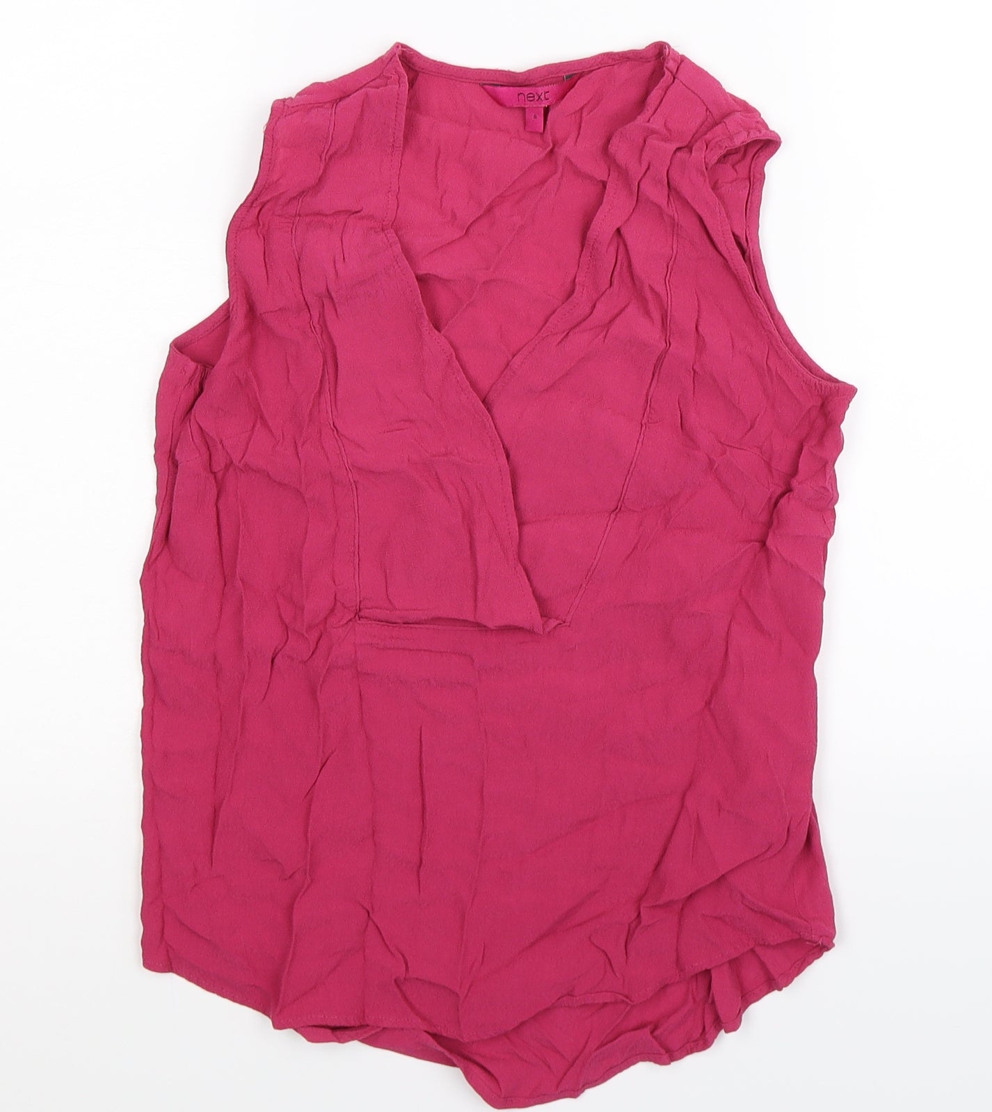 Womens UK Size 8 NEXT Pink Basic Tank