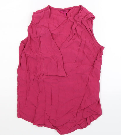 Womens UK Size 8 NEXT Pink Basic Tank