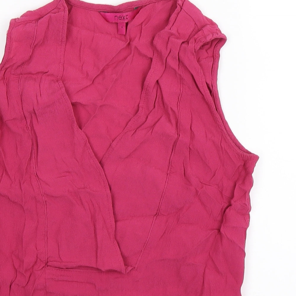 Womens UK Size 8 NEXT Pink Basic Tank