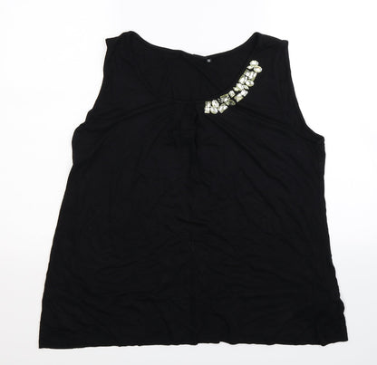 Body Flirt Womens Black   Basic Tank Size 18