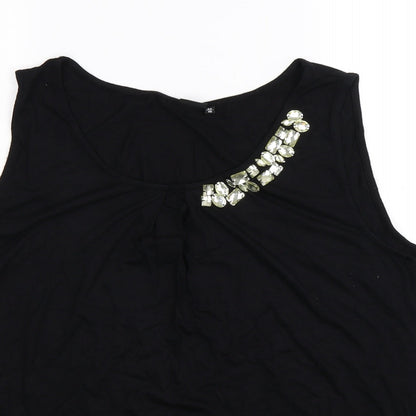 Body Flirt Womens Black   Basic Tank Size 18