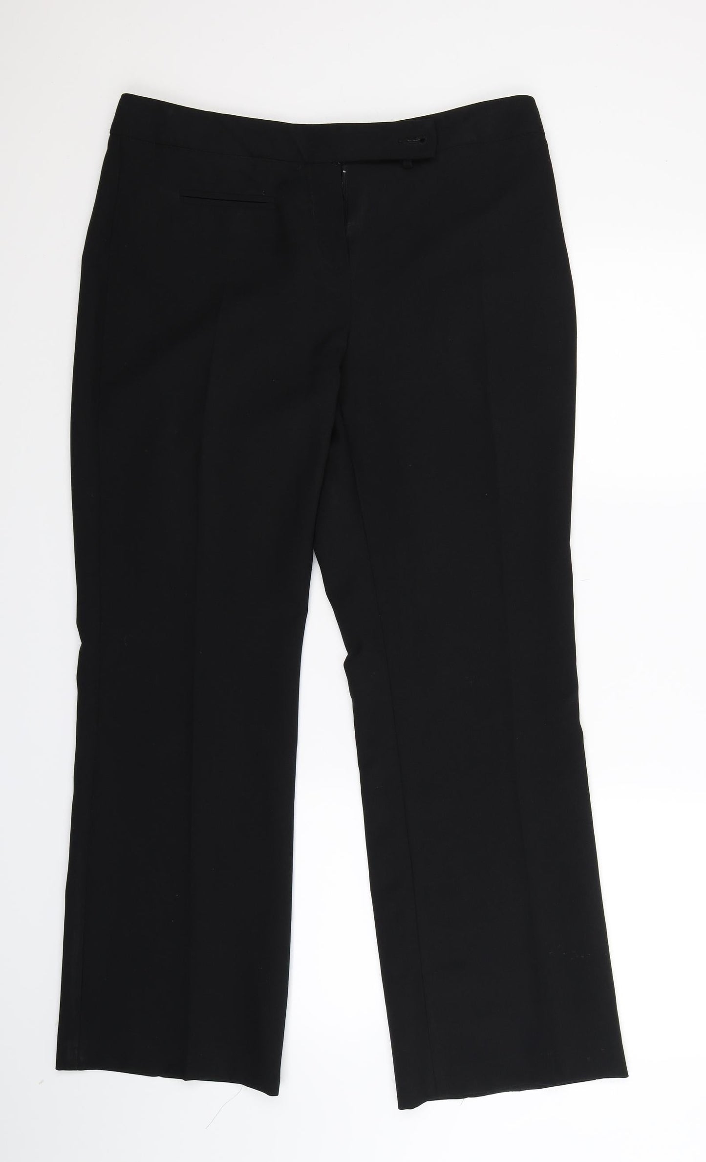 Womens UK Size 14 Marks and Spencer Regular Fit Dress Pants Black Trousers