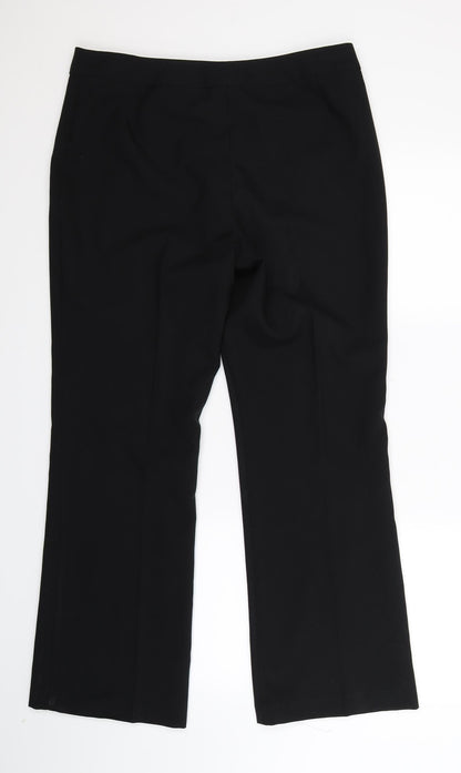 Womens UK Size 14 Marks and Spencer Regular Fit Dress Pants Black Trousers