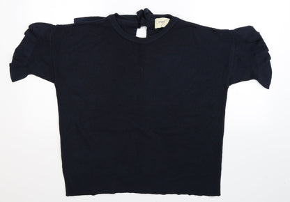 Papaya Womens Blue  Knit Pullover Jumper Size M