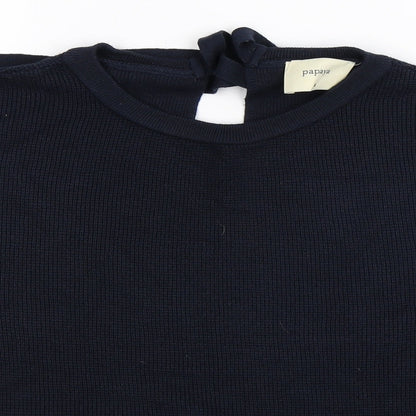 Papaya Womens Blue  Knit Pullover Jumper Size M