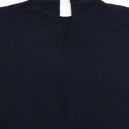 Papaya Womens Blue  Knit Pullover Jumper Size M