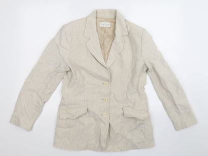 Platinum Womens Beige   Jacket Blazer Size 14