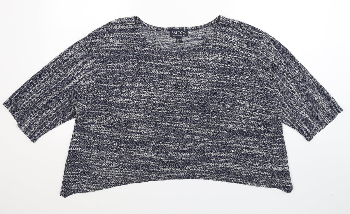 Saloos Womens Blue   Pullover Jumper Size 16  - Crop