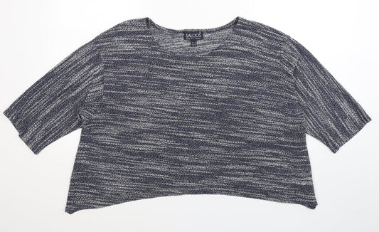 Saloos Womens Blue   Pullover Jumper Size 16  - Crop