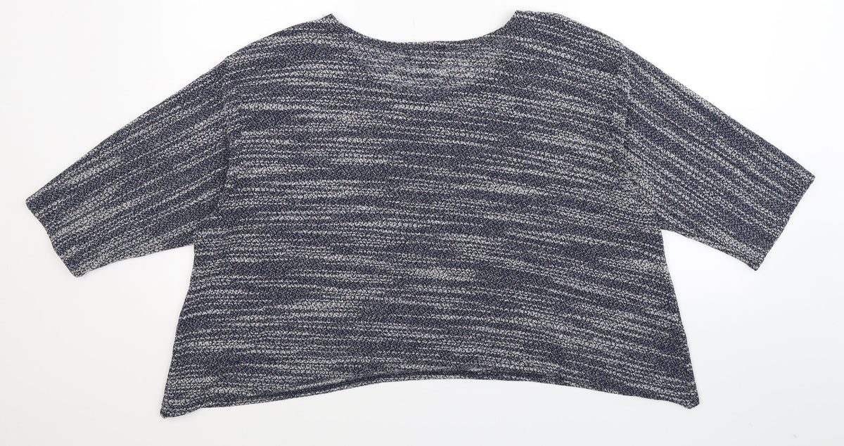 Saloos Womens Blue   Pullover Jumper Size 16  - Crop