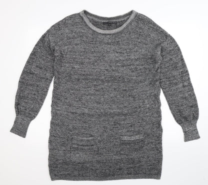 Betty Jackson Womens Grey  Knit Pullover Jumper Size 14  - Oversized