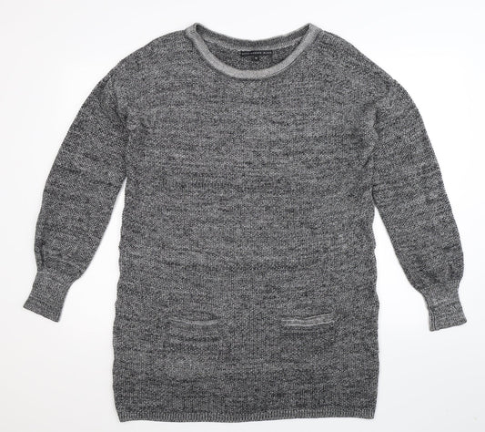 Betty Jackson Womens Grey  Knit Pullover Jumper Size 14  - Oversized