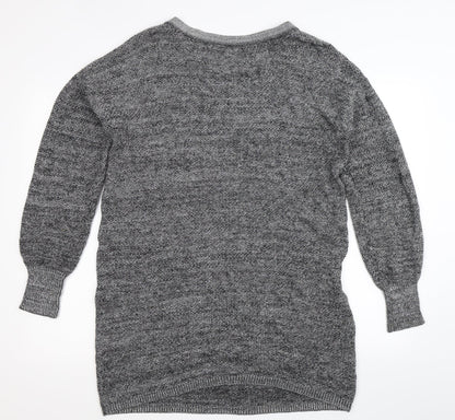 Betty Jackson Womens Grey  Knit Pullover Jumper Size 14  - Oversized