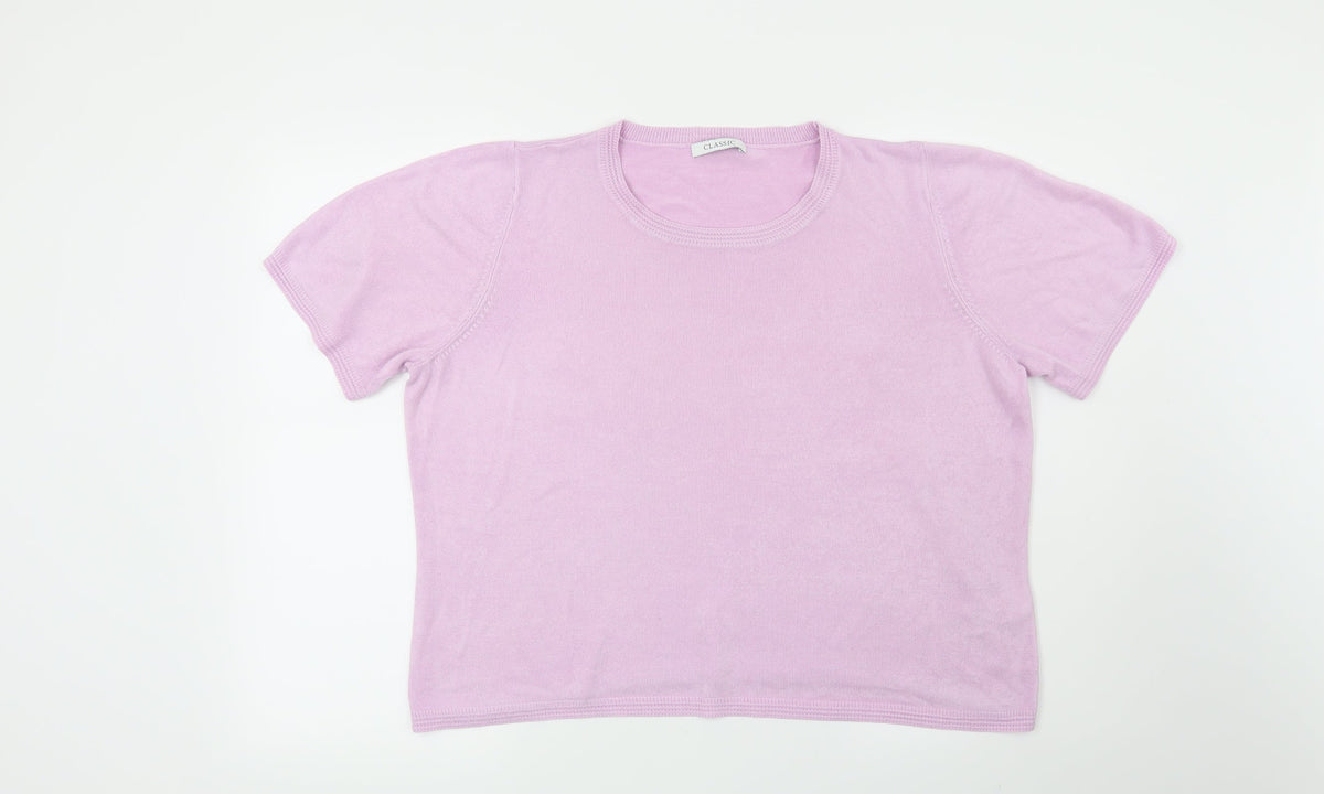 Marks & Spencer Womens Purple   Pullover Jumper Size 18