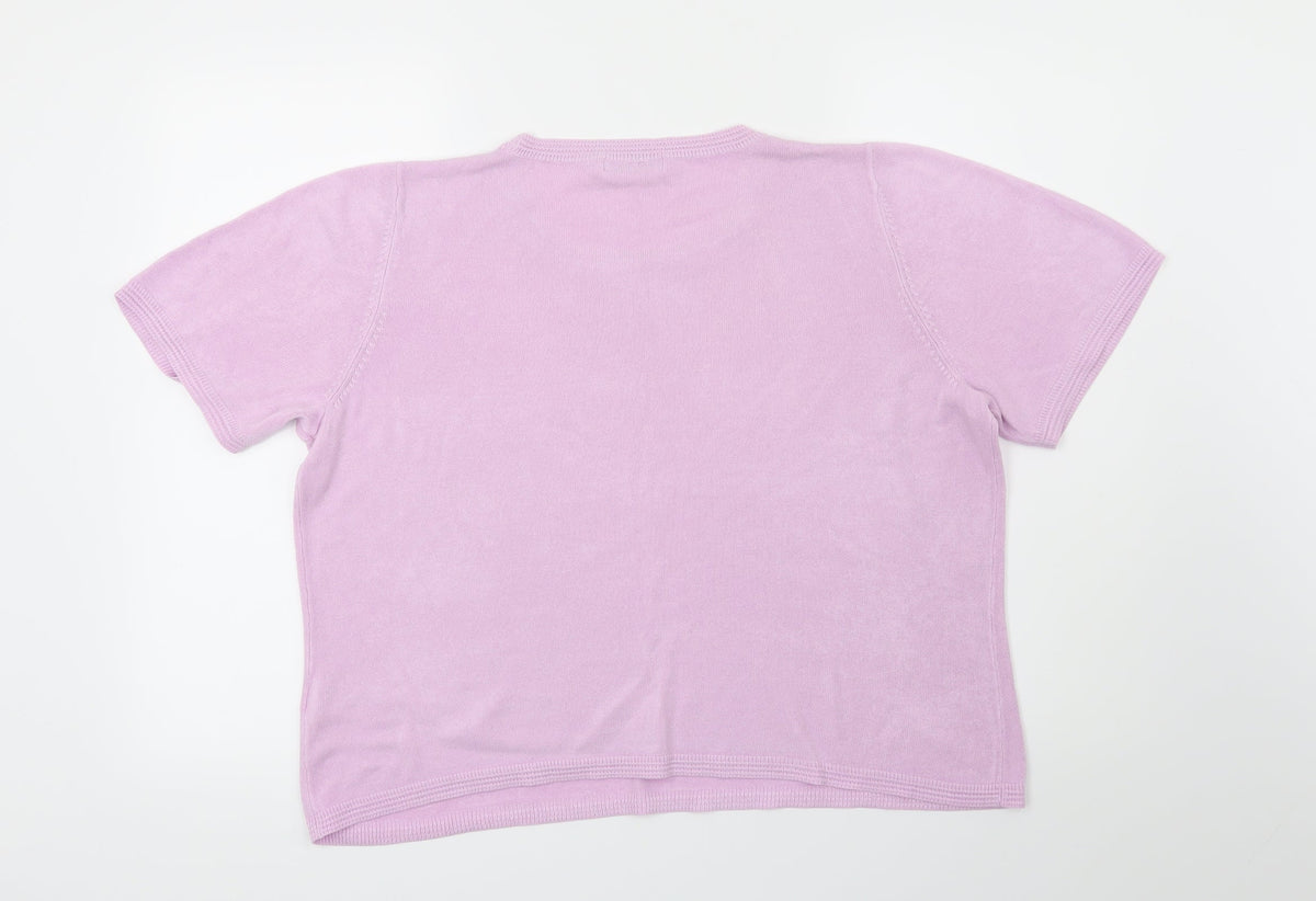 Marks & Spencer Womens Purple   Pullover Jumper Size 18
