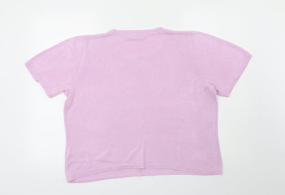 Marks & Spencer Womens Purple   Pullover Jumper Size 18
