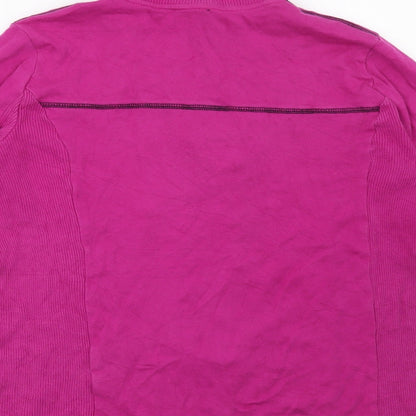 Jones New York Womens Pink   Full Zip Sweatshirt Size L