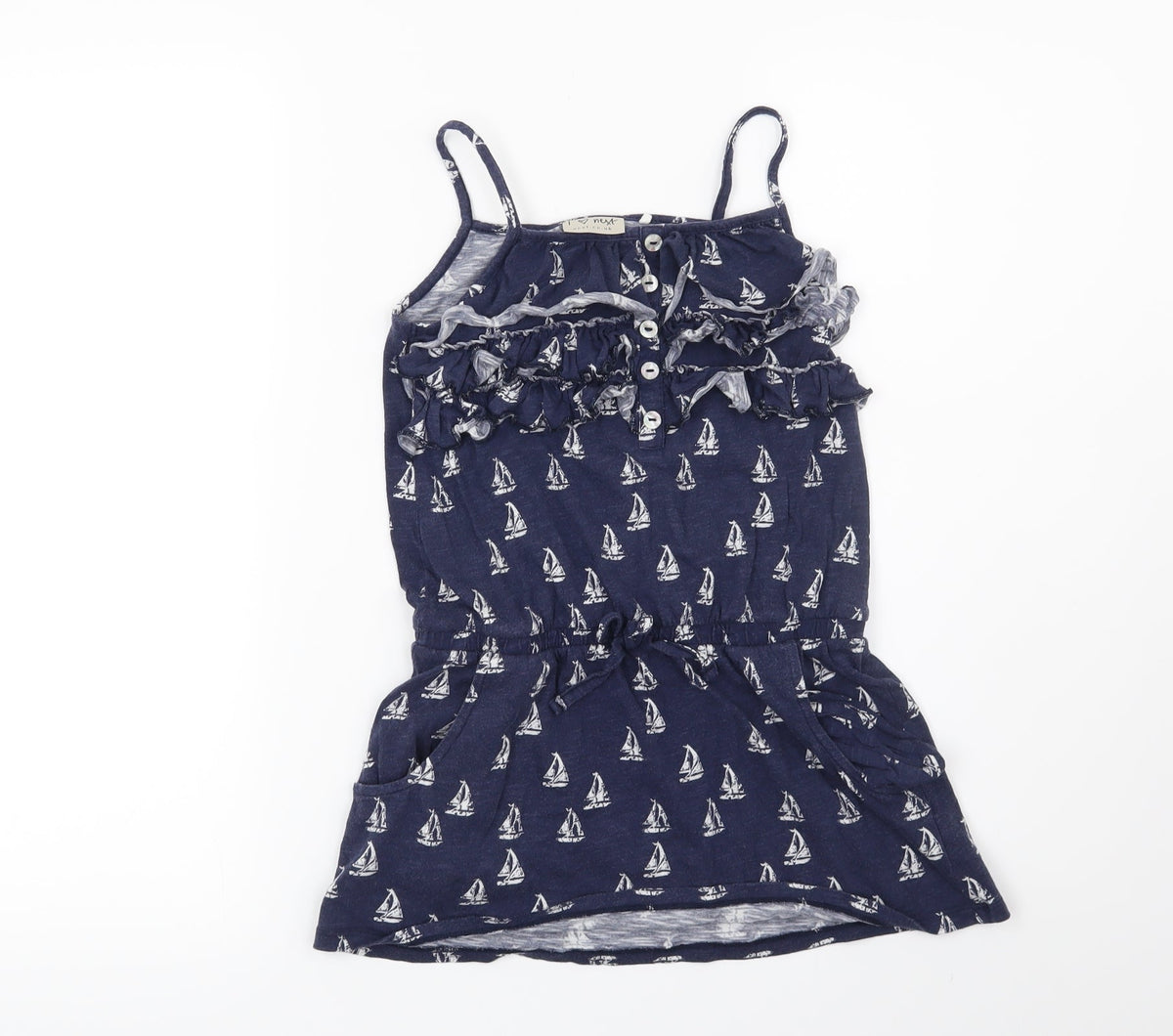 Next Girls Blue   Basic T-Shirt Size 8 Years  - Boat