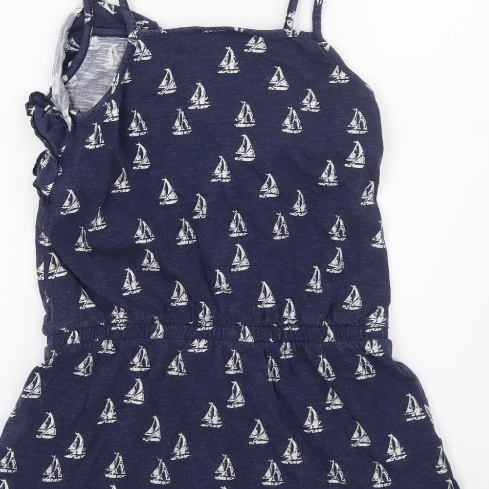Next Girls Blue   Basic T-Shirt Size 8 Years  - Boat