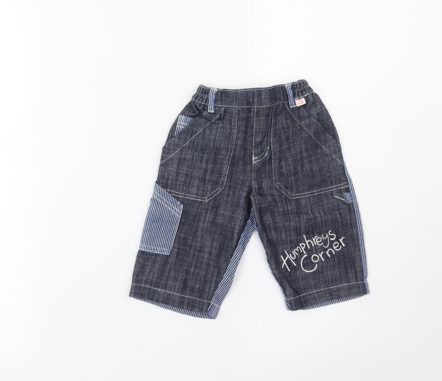 Mothercare Boys Blue   Cargo Jeans Size 3-6 Months