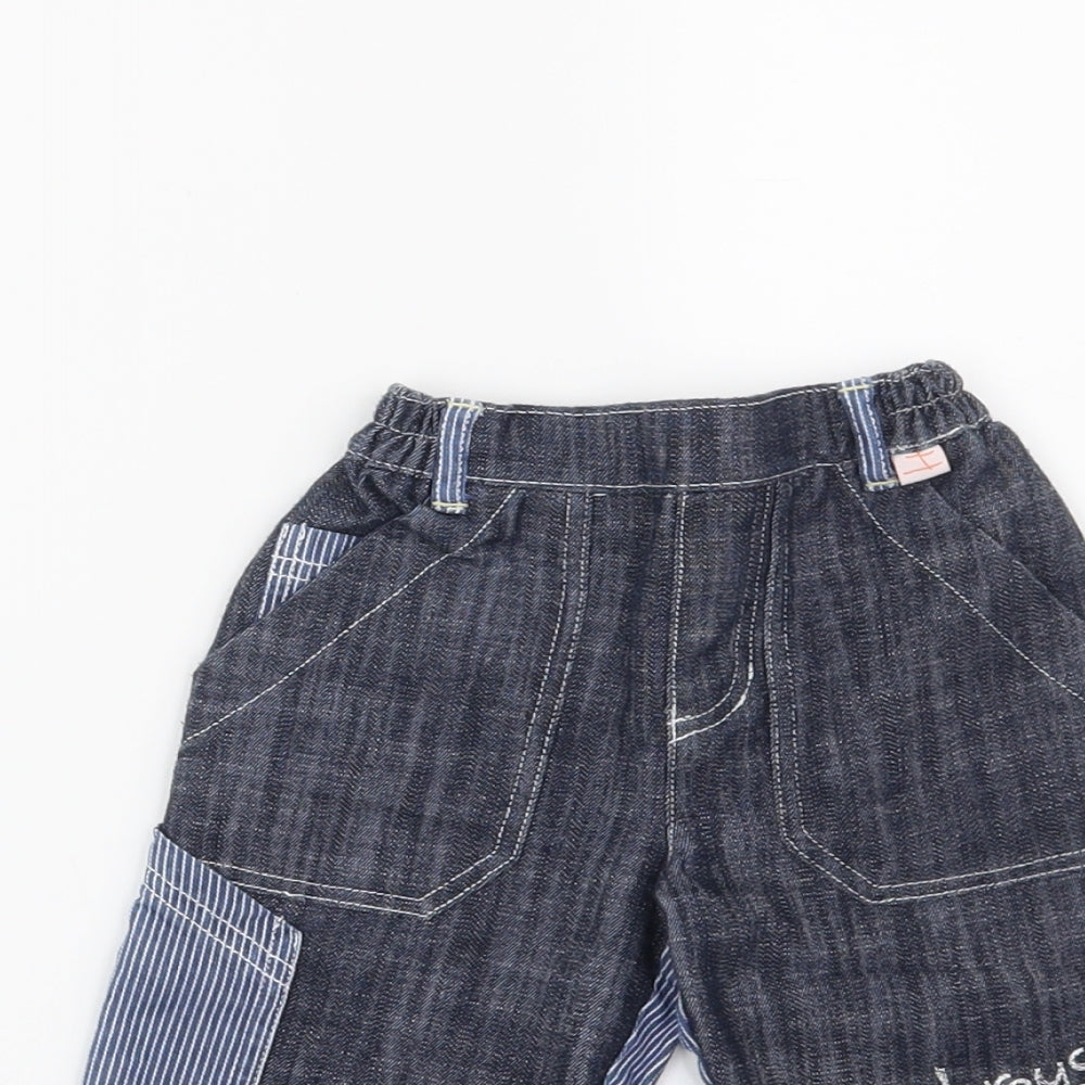 Mothercare Boys Blue   Cargo Jeans Size 3-6 Months