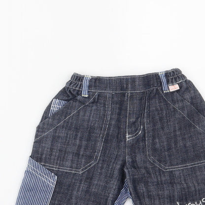 Mothercare Boys Blue   Cargo Jeans Size 3-6 Months