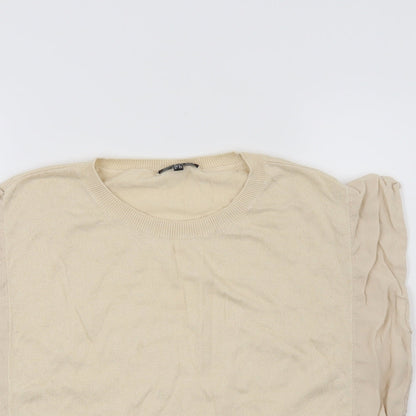 Warehouse Womens Beige   Pullover Jumper Size 8