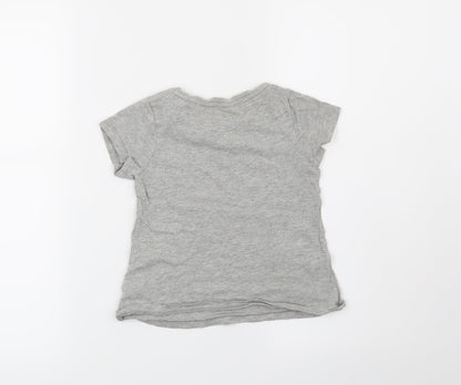 Gap Girls Grey   Basic T-Shirt Size 4 Years  - Made of Star Dust and Magic