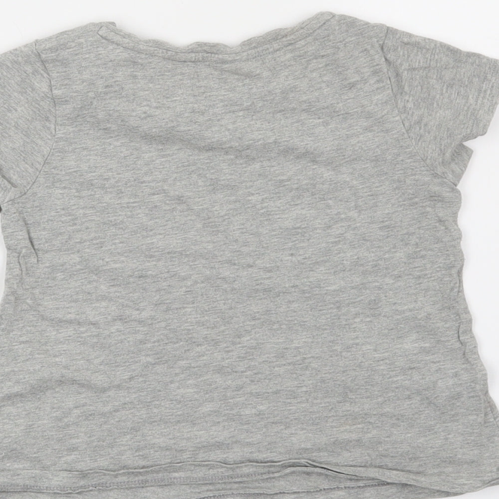 Gap Girls Grey   Basic T-Shirt Size 4 Years  - Made of Star Dust and Magic