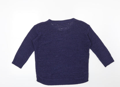 H&M Womens Blue   Pullover Jumper Size S
