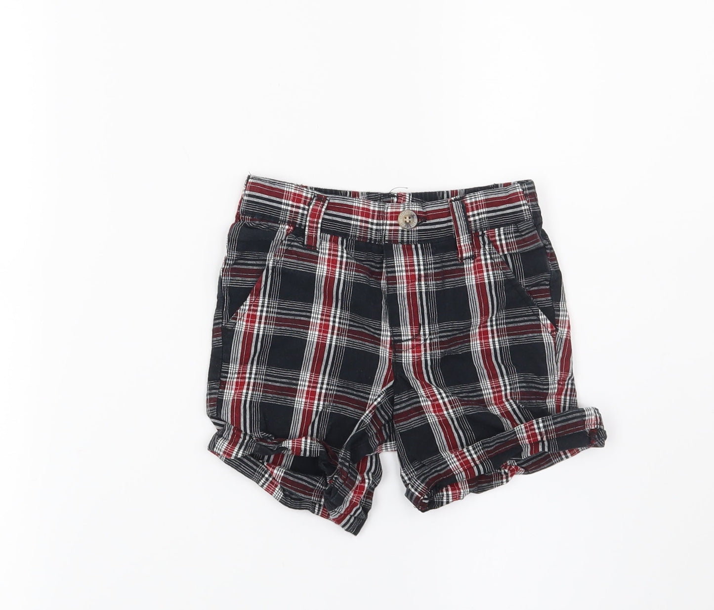 Joseph Abboud Boys Black Check  Bermuda Shorts Size 2 Years