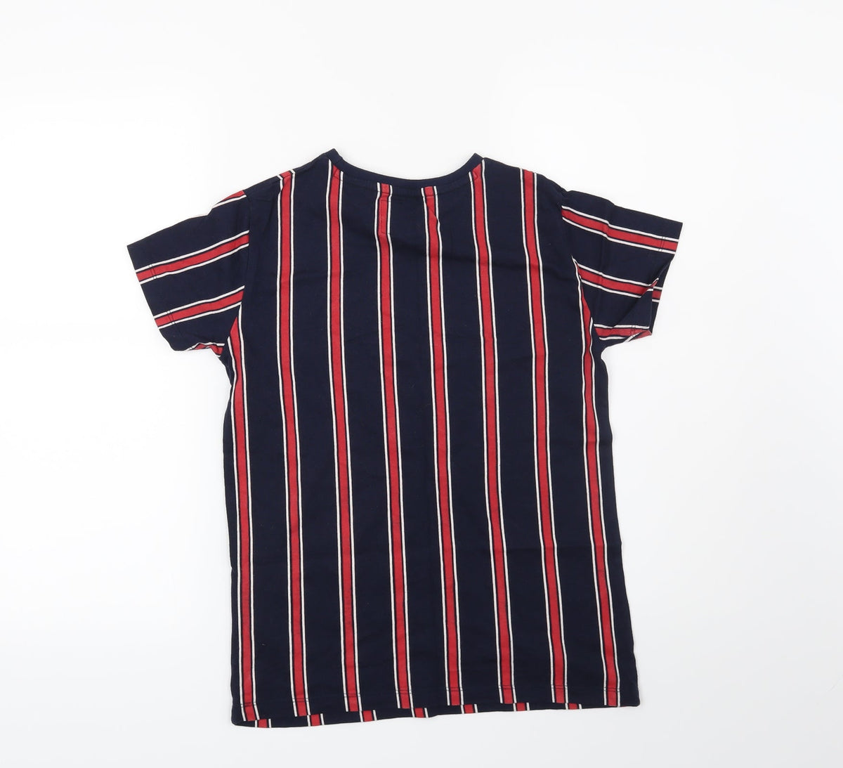 Threadboys Boys Blue Striped  Basic T-Shirt Size 11-12 Years
