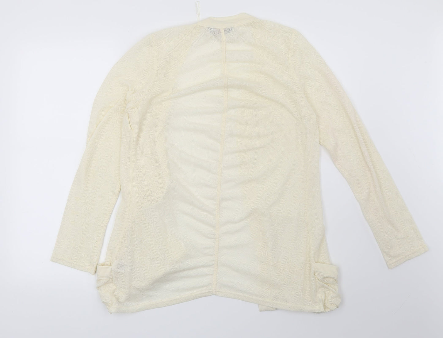 Miss Selfridge Womens Beige Geometric  Cardigan Jumper Size 14